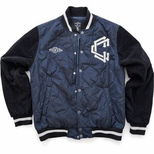 Crooks & Castles Quilted Varsity Jacket Corduroy Sleeves Thieves Down Blend